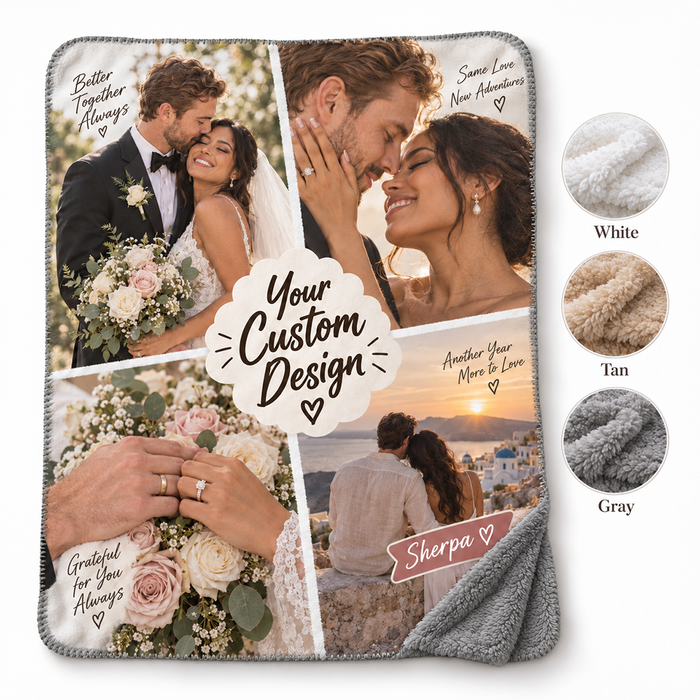 Custom Sherpa Photo Blanket