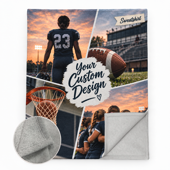Custom Sweatshirt Photo Blanket